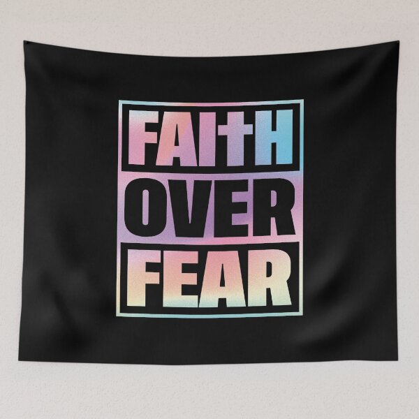 Item preview, Christian Quote Faith Over Fear Typography designed and sold by bolimj.