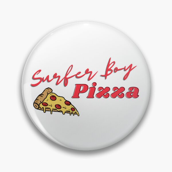 Artikel-Vorschau von Surfer Boy Pizza Stranger Things Logo mit Pizza, designt und verkauft von RoserinArt.