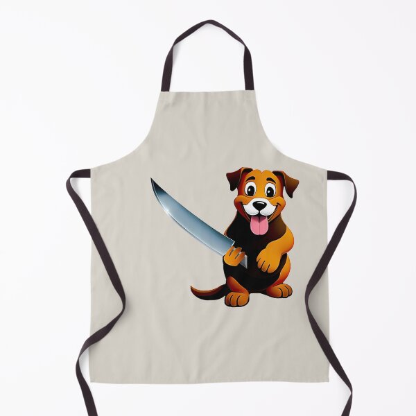 Item preview, Dog with knife designed and sold by Mebbotai.
