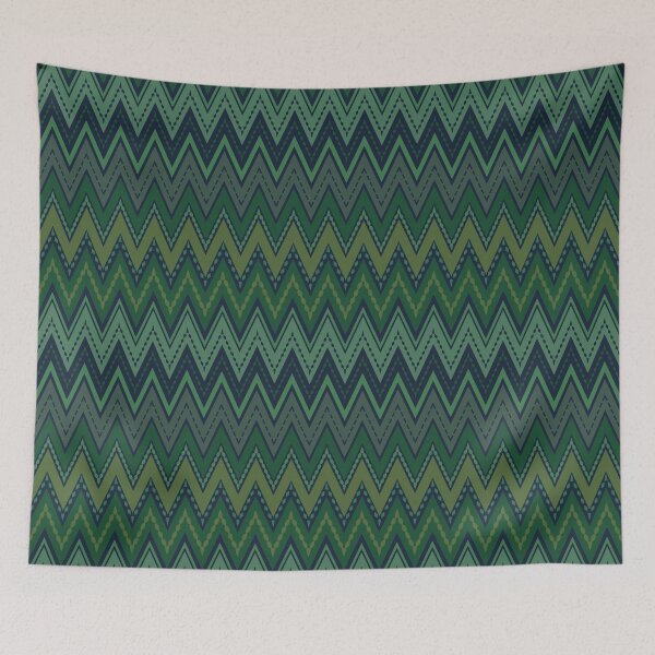 Item preview, Dark green zigzag designed and sold by fuzzyfox.