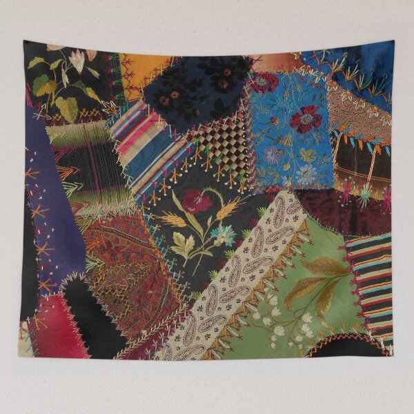 Item preview, Vintage Multicolor Floral Patchwork Quilt designed and sold by ScavengerStyle.