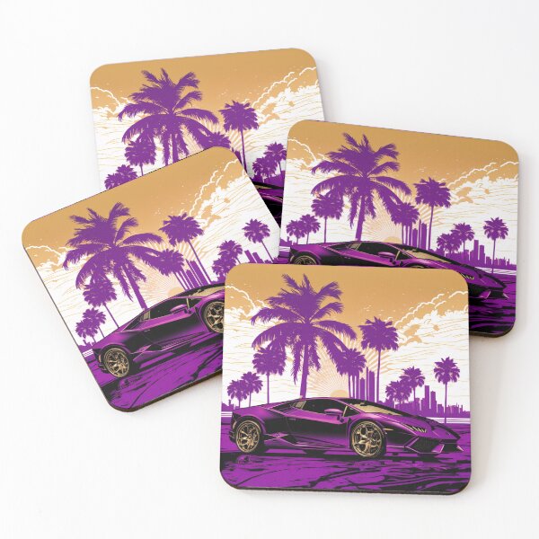 Item preview, Purple Sports Car  designed and sold by TheVaultArt.