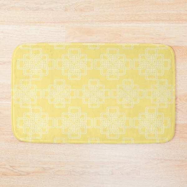 Item preview, Celtic Knot Pattern On Lemon Yellow Background designed and sold by burbankdesigns.