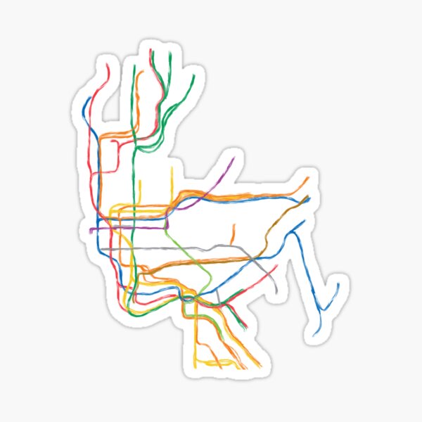 NYC Subway Map Sticker