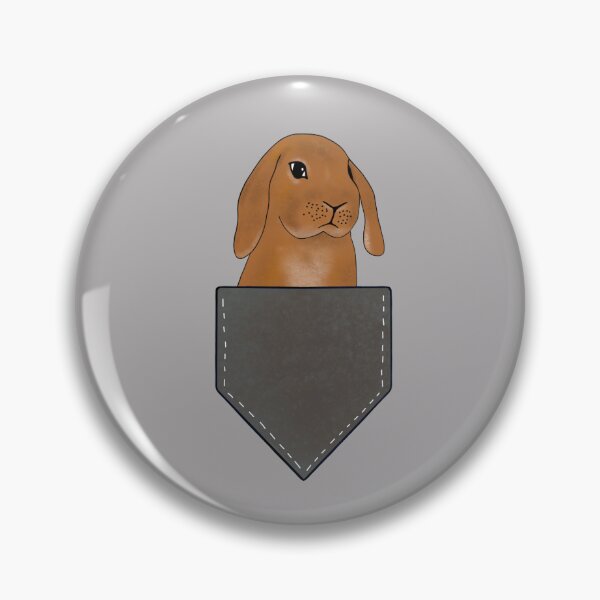 Item preview, Rabbit in Pocket | Cute Bunny Design | Rabbit in Shirt Pocket Dark Grey designed and sold by bashfulbunnies.
