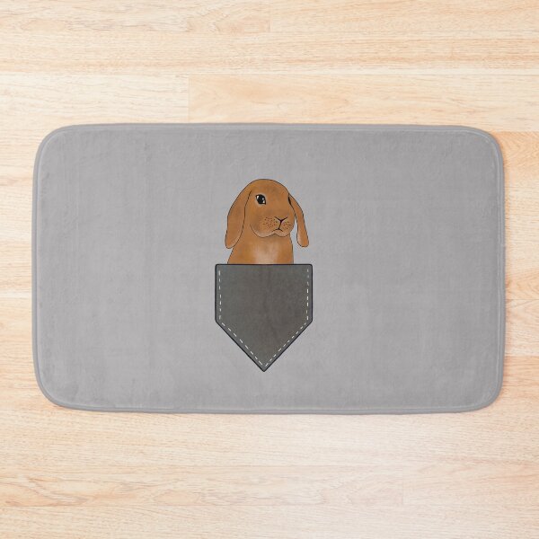 Item preview, Rabbit in Pocket | Cute Bunny Design | Rabbit in Shirt Pocket Dark Grey designed and sold by bashfulbunnies.