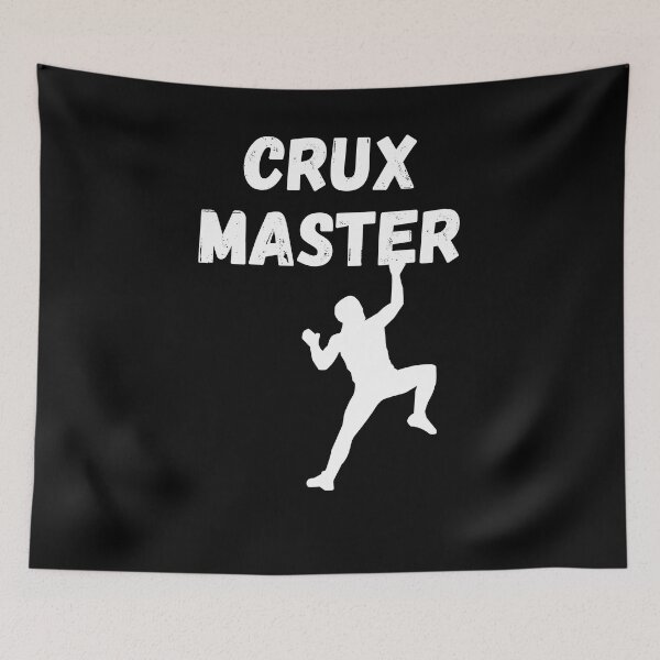Item preview, Crux Master Funny Climber Rappelling Rock Climbing designed and sold by MagicSD Designs.