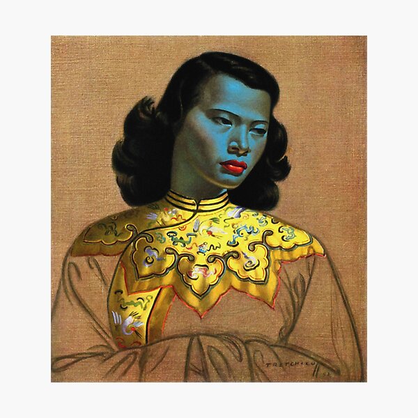 Item preview, Vladimir Tretchikoff Vintage Painting, Famous Art reproduction, Asian Fashion Illustration designed and sold by HoneymoonHotel.