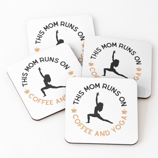 Item preview, This Mom Runs on Coffee and Yoga Fun and Funny Words to live by  designed and sold by barretp27.