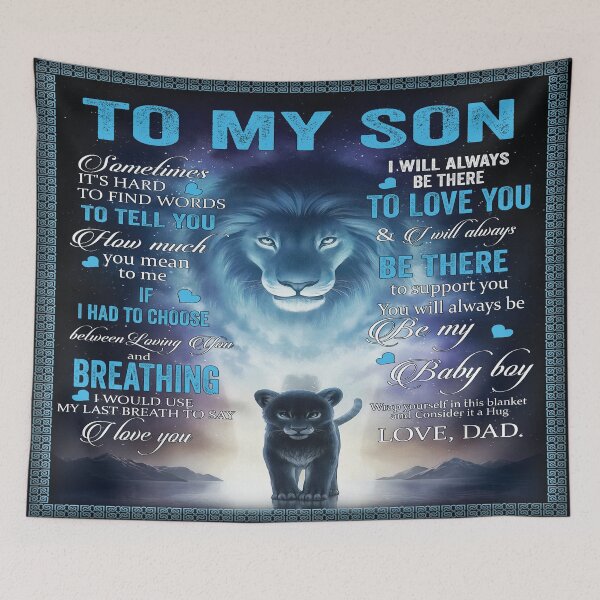 Item preview, To my Son, from dad gift idea, father Son meaningful lion and cub  designed and sold by BAYIDESIGNER.