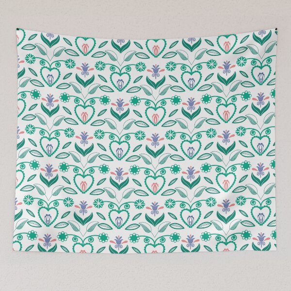 Item preview, Floral Boho Vector Seamless Pattern Folklore Skandinavian designed and sold by marie-inks.