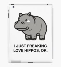 Ich gerade freaking Liebe Flusspferde Ok T-Shirt Lustige Hippo Liebhaber Top iPad-Hülle & Klebefolie