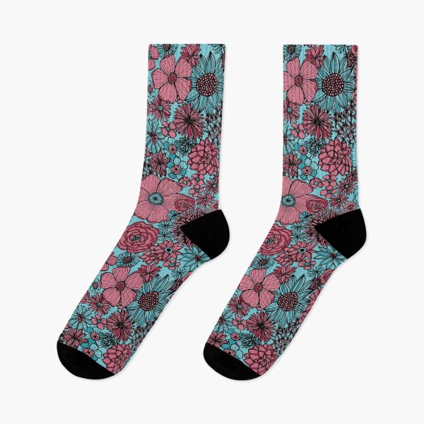Item preview, Inked Floral (Viva Magenta & Teal) designed and sold by robyriker.