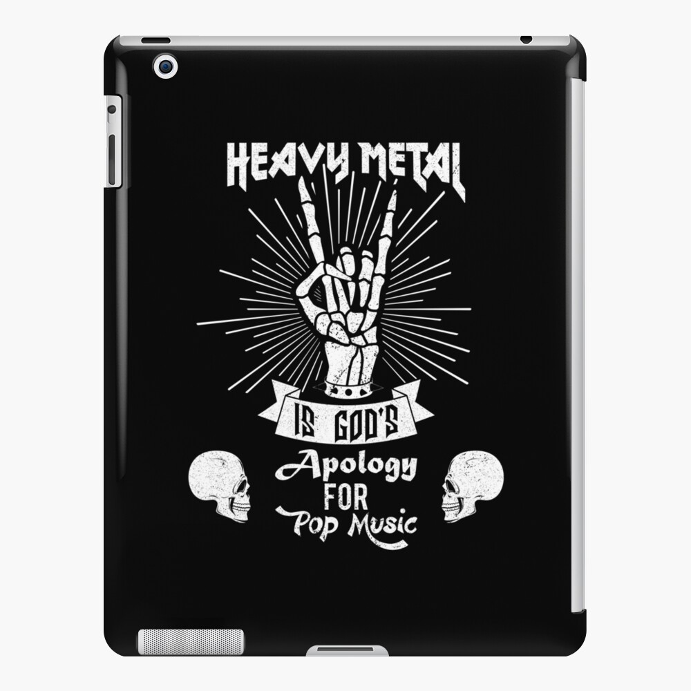 Heavy Metal Music is God's Apology Funny Pun Gift Design iPad Case & Skin