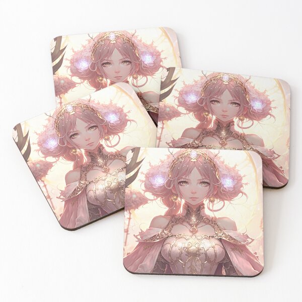 Item preview, A fantasy elf female cleric in a pink pastel dress designed and sold by PJGartui.