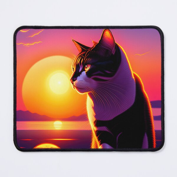 Item preview, Cat Watching Sunset Scene designed and sold by AmaTierra.