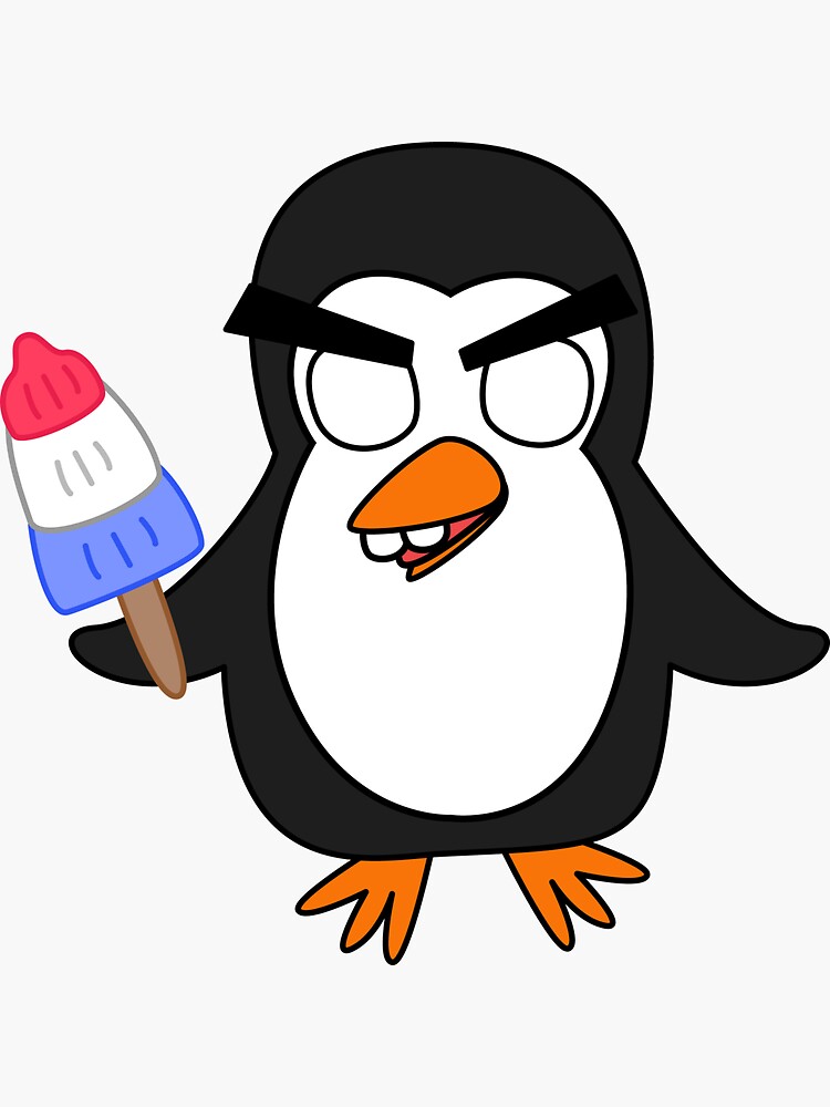 angry zombie penguin with a rocket pop by shortstack
