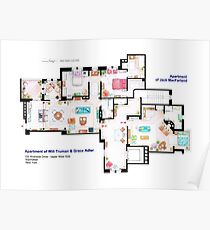 Apartments of Will Truman, Grace Adler and Jack MacFarland Poster