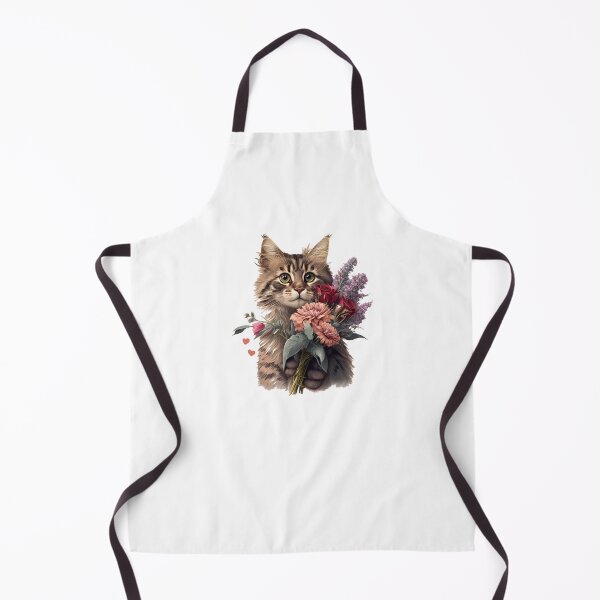 Item preview, Mainecoon cat with flowers designed and sold by klearz.