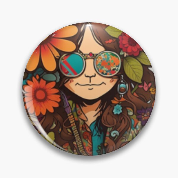Item preview, Retro Groovy Hippie Flower Power  designed and sold by CritterStickers.
