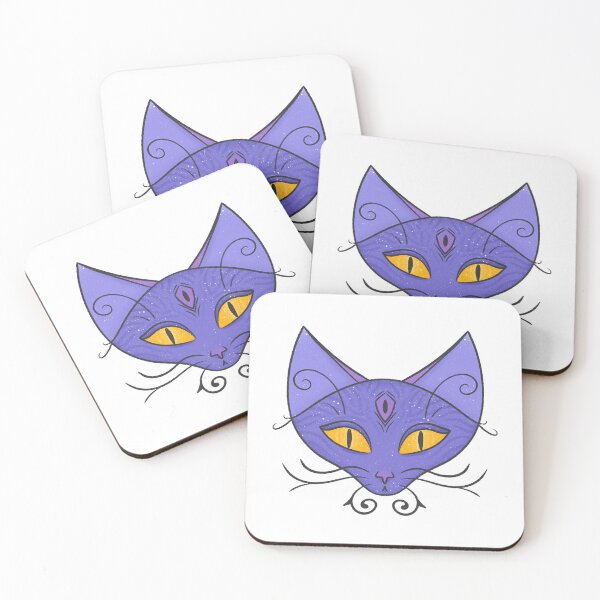 Item preview, Space Cat Ornamental Third Eye Kitten Symmetrical designed and sold by marie-inks.