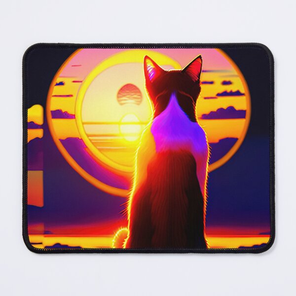 Item preview, Cat Watching Sunset Scene - Stylized designed and sold by AmaTierra.