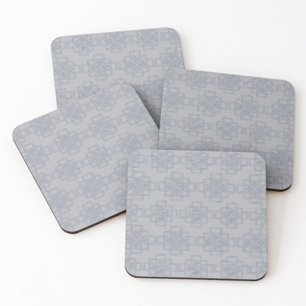 Item preview, Celtic Knot Pattern On Charcoal Gray And Metallic Gray Background designed and sold by burbankdesigns.