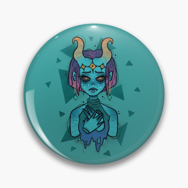 Item preview, Horned Demon Lady - Creepy Cute | DTIYS Challenge Entry designed and sold by TinyKatCreative.