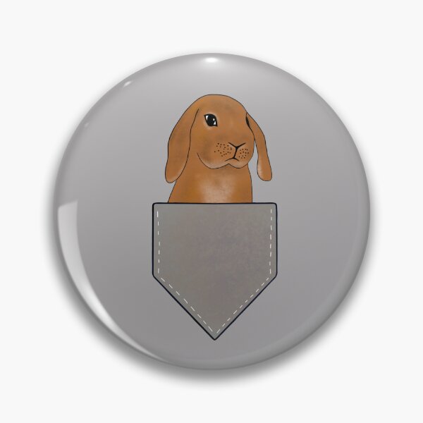 Item preview, Rabbit in Pocket | Cute Bunny Design | Rabbit in Shirt Pocket Light Grey designed and sold by bashfulbunnies.