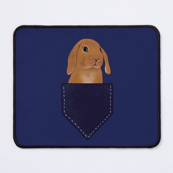 Item preview, Rabbit in Pocket | Cute Bunny Design | Rabbit in Shirt Pocket Navy designed and sold by bashfulbunnies.