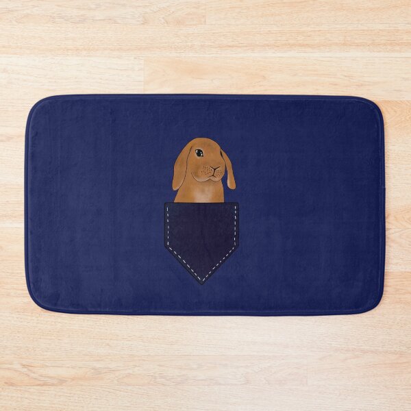 Item preview, Rabbit in Pocket | Cute Bunny Design | Rabbit in Shirt Pocket Navy designed and sold by bashfulbunnies.