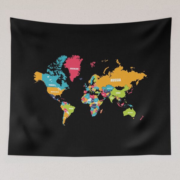 Item preview, elegant world map colorful designed and sold by Celestial Humans.