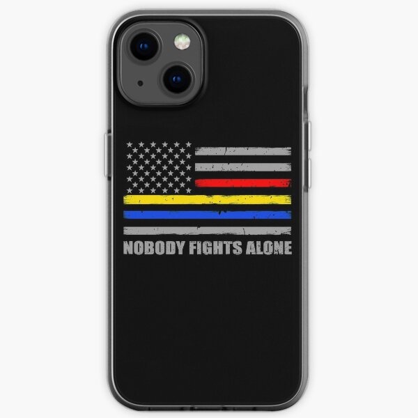 Nobody Fights Alone Fire Police Dispatch Flag iPhone Soft Case