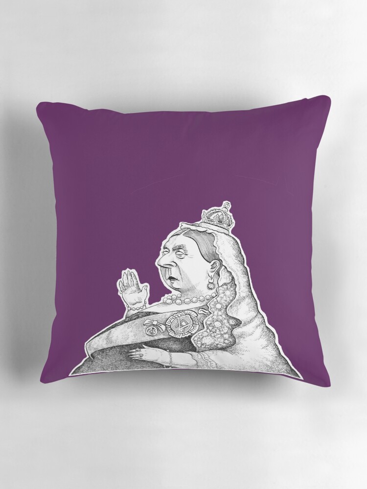 Thumbnail 3 of 4, Pillow, Queen Victoria designed and sold by MacKaycartoons.