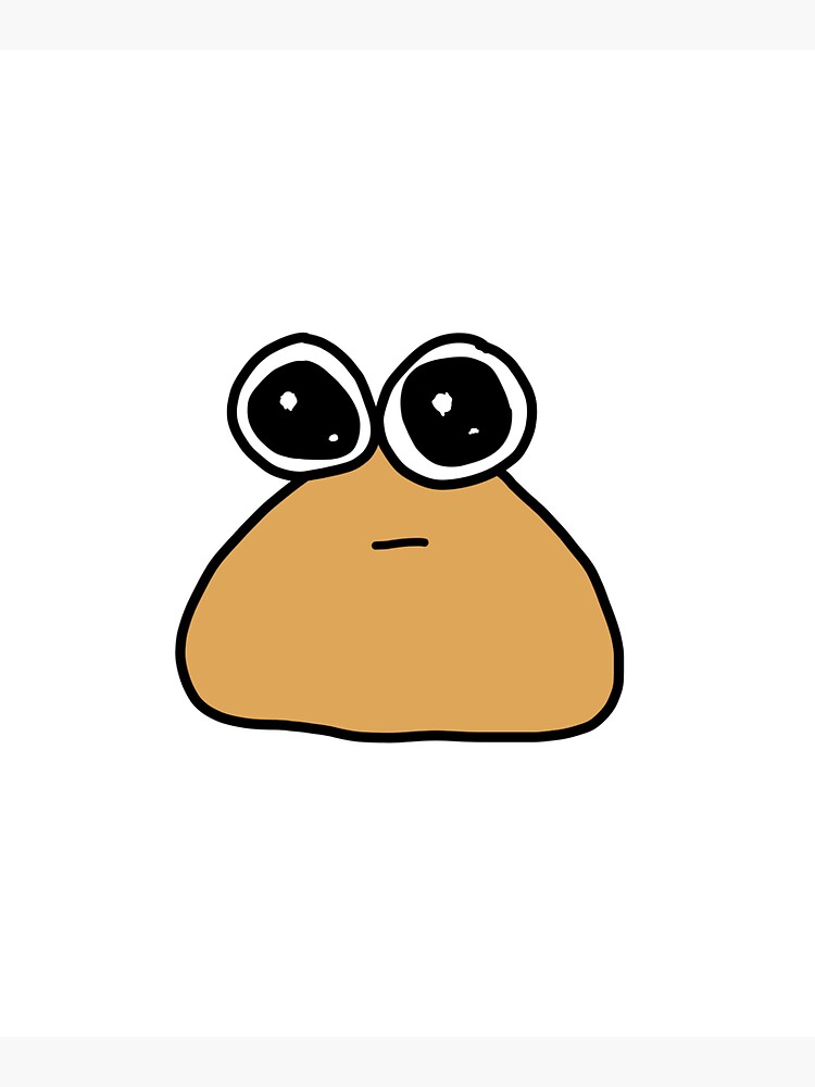 hungry pou :( Sticker for Sale by Neesu