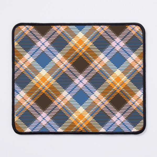 Item preview, Vintage Y2K plaid bluebrown background designed and sold by UnaWu533.