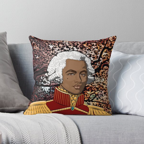 Joseph Bologne Chevalier de Saint-Georges portrait autumn Throw Pillow
