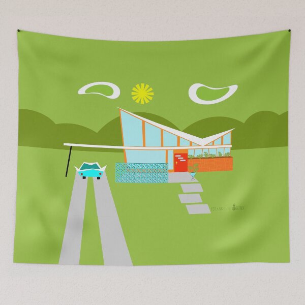 Item preview, Retro Palm Springs House  designed and sold by StrangeLilOnion.