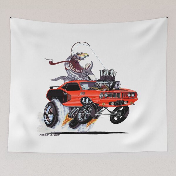 Item preview, Vince Crain High Octane Art FISHTAILIN 1971 orange designed and sold by vincecrain.