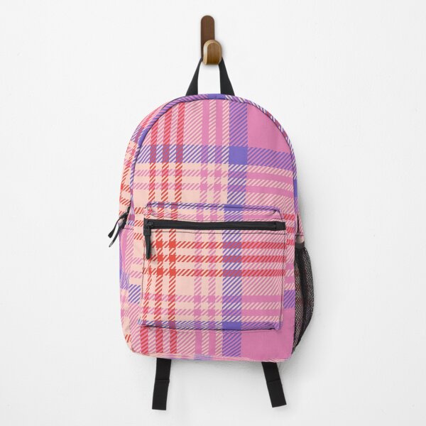 Item preview, Vintage Y2K plaid pinkorange background designed and sold by UnaWu533.