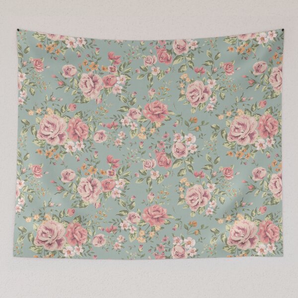 Item preview, Pastel Floral Wallpaper designed and sold by Rainbows Galore.