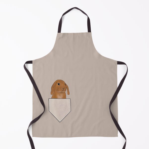 Item preview, Rabbit in Pocket | Cute Bunny Design | Rabbit in Shirt Pocket Beige designed and sold by bashfulbunnies.