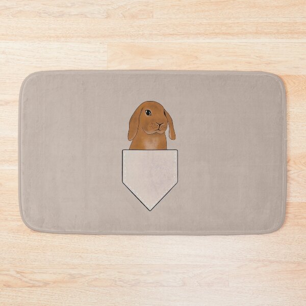 Item preview, Rabbit in Pocket | Cute Bunny Design | Rabbit in Shirt Pocket Beige designed and sold by bashfulbunnies.