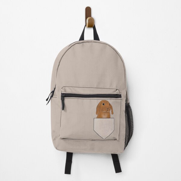 Item preview, Rabbit in Pocket | Cute Bunny Design | Rabbit in Shirt Pocket Beige designed and sold by bashfulbunnies.