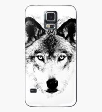 Wolf Face. Digital Wildlife Image. Case/Skin for Samsung Galaxy