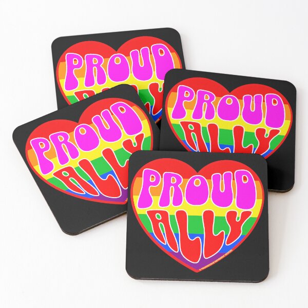 Item preview, PMD00334 Progressive Movement Designs Valentine heart v34 Proud Ally anti bullying for LGBTQ progressives or straight ally designed and sold by ProgressiveLeft.