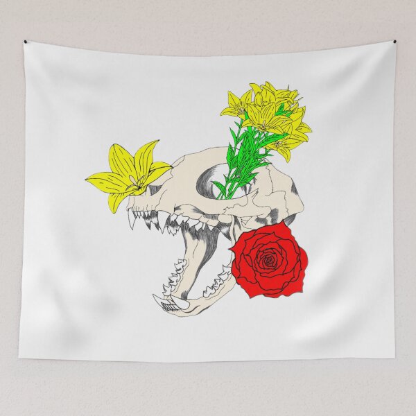 Item preview, Floral Cat Skull designed and sold by shamallau.