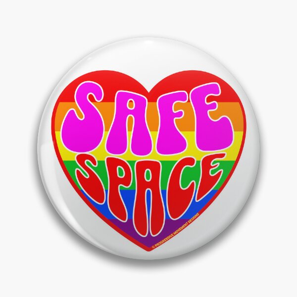 Item preview, PMD00335 Progressive Movement Designs Valentine heart v35 Safe Space anti bullying for LGBTQ progressives or straight ally designed and sold by ProgressiveLeft.