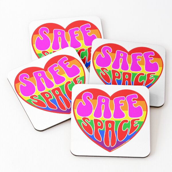 Item preview, PMD00335 Progressive Movement Designs Valentine heart v35 Safe Space anti bullying for LGBTQ progressives or straight ally designed and sold by ProgressiveLeft.