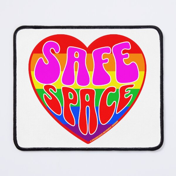 Item preview, PMD00335 Progressive Movement Designs Valentine heart v35 Safe Space anti bullying for LGBTQ progressives or straight ally designed and sold by ProgressiveLeft.